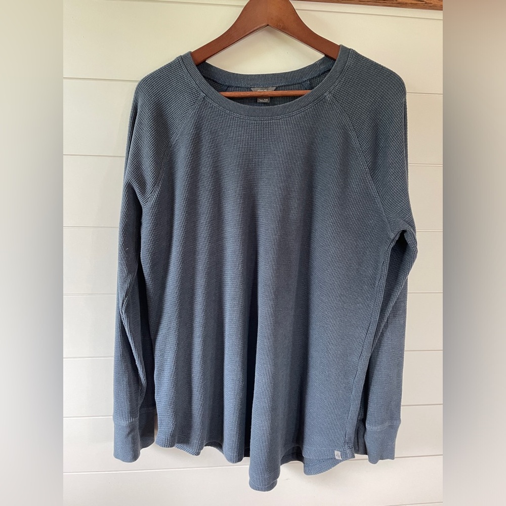 Eddie Bauer Blue Thermal Long Sleeve Top